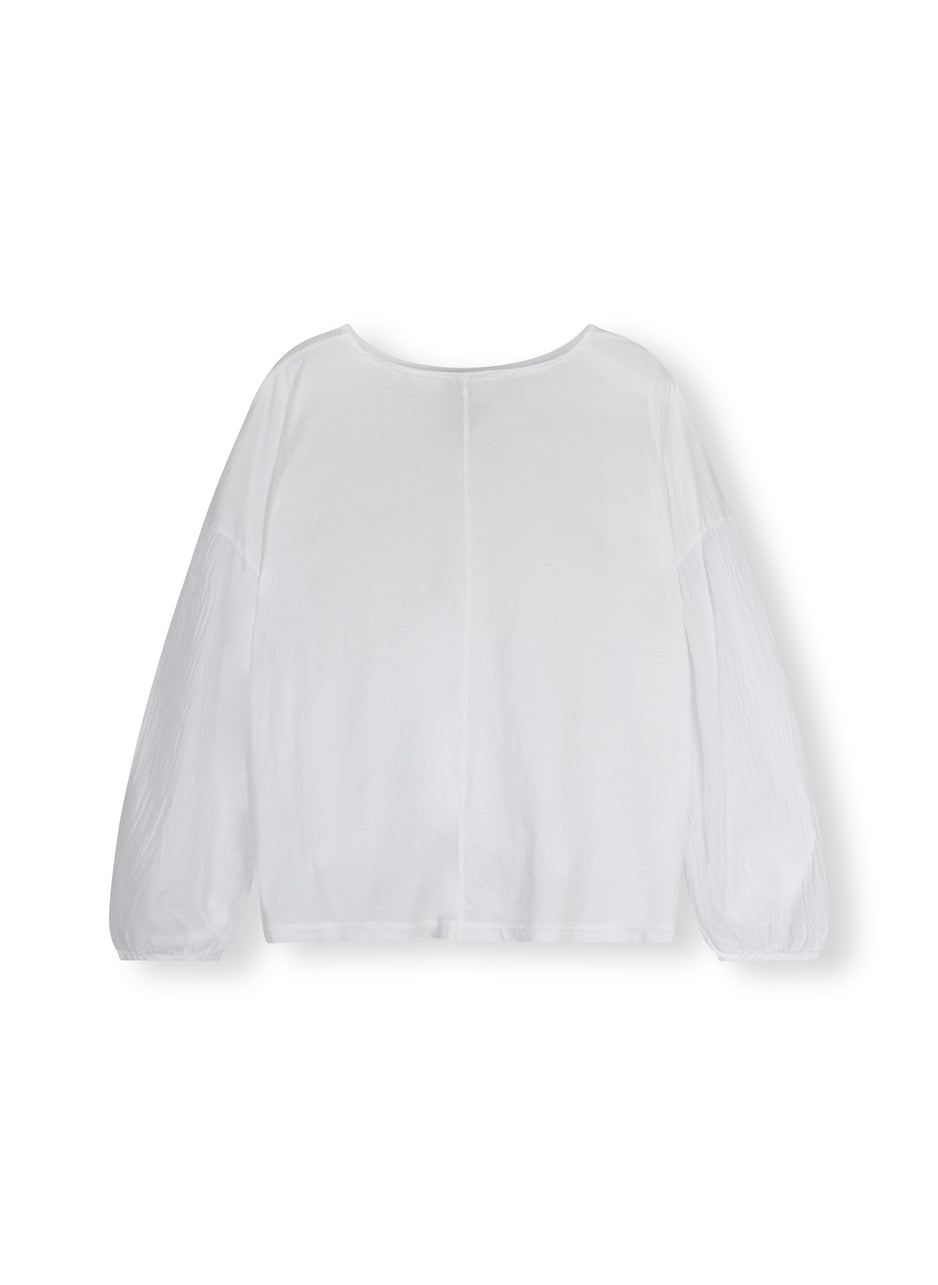balloon sleeve blouse | white