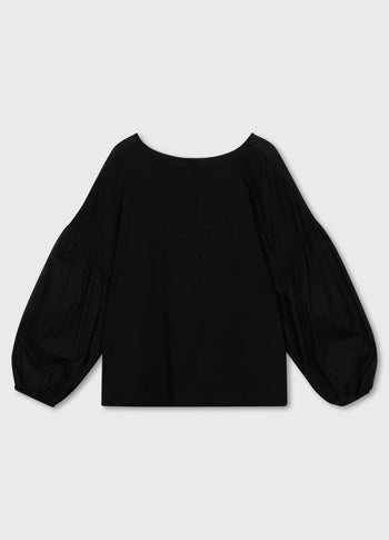 balloon sleeve blouse | black