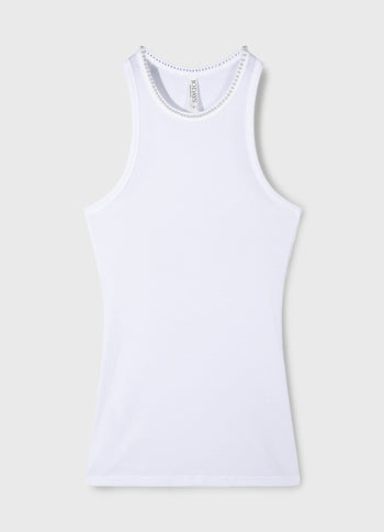 tank top pearl | white