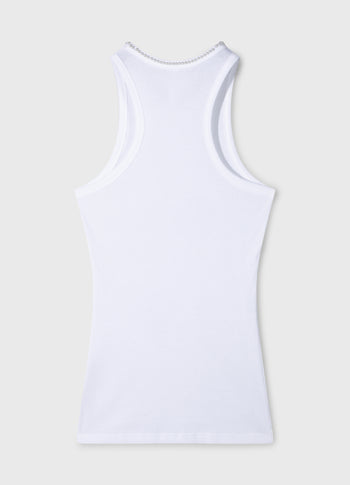 tank top pearl | white