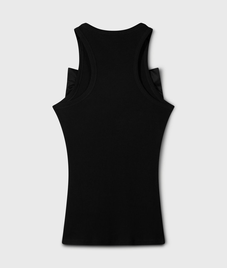 tank top bow | black