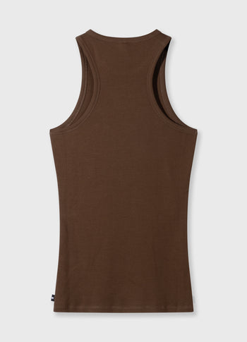 tank top rib | dark truffle