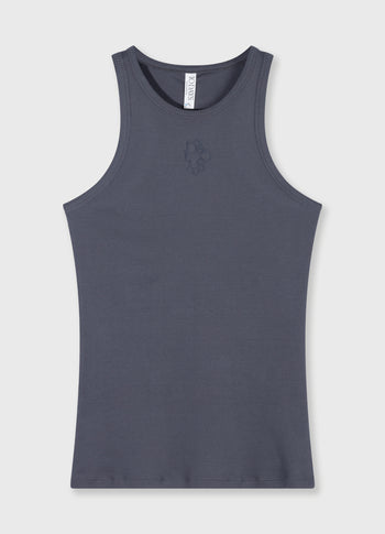 tank top rib | steel blue