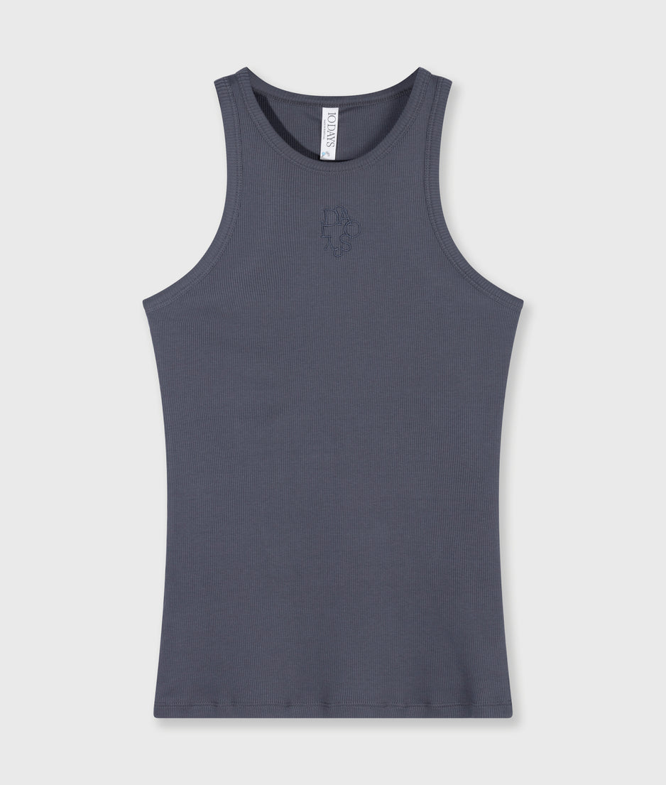 tank top rib | steel blue