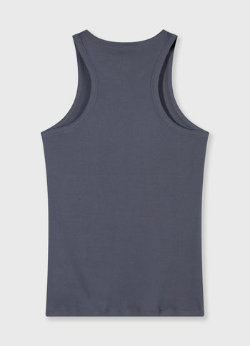 tank top rib | steel blue