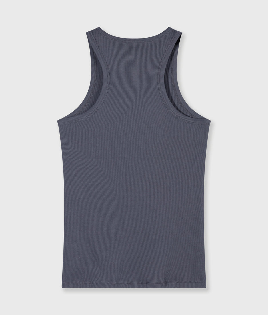 tank top rib | steel blue