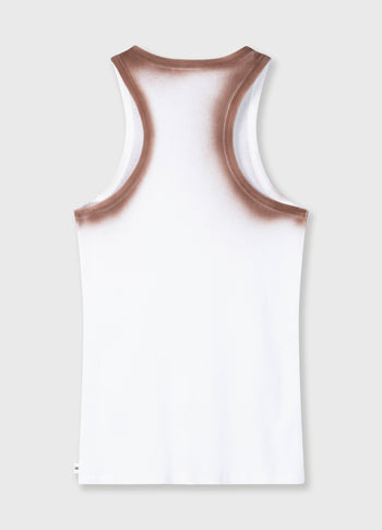 tank top rib spray | white
