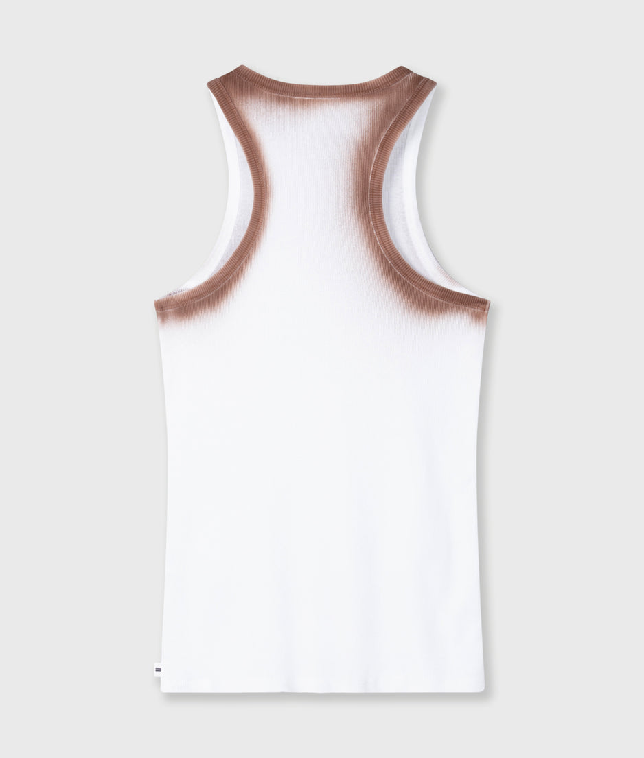 tank top rib spray | white
