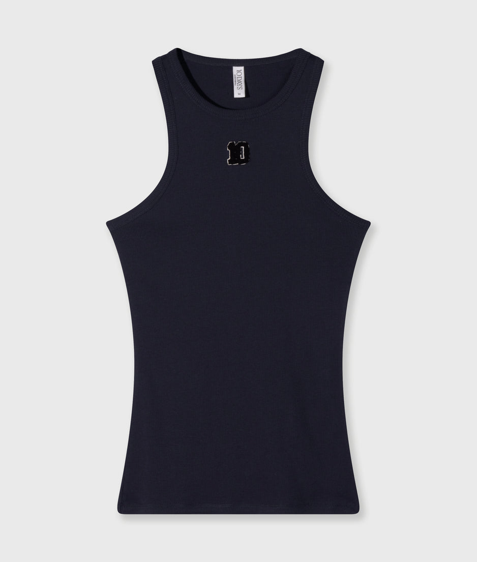 tank top rib terry | dark navy