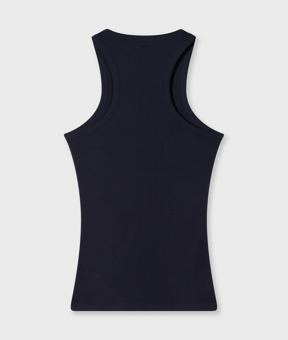 tank top rib terry | dark navy
