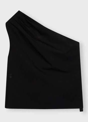 one shoulder top | black