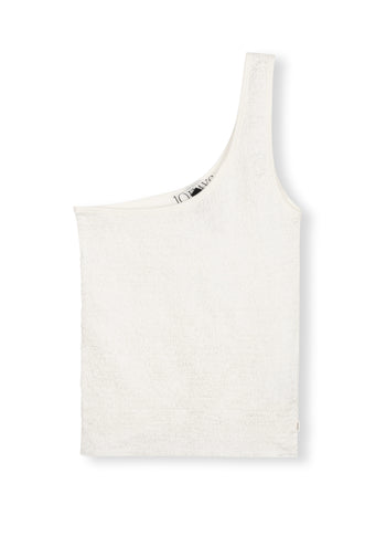 one shoulder smock top | ecru