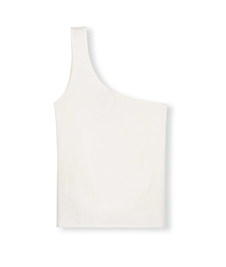 one shoulder smock top | ecru
