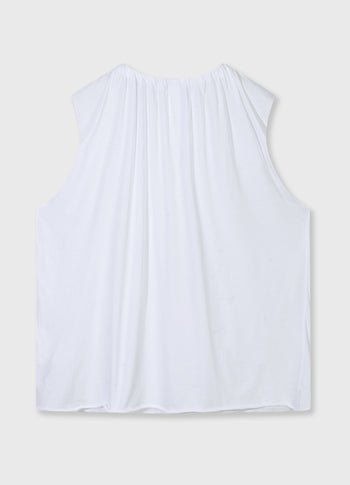 pleated top jersey | white