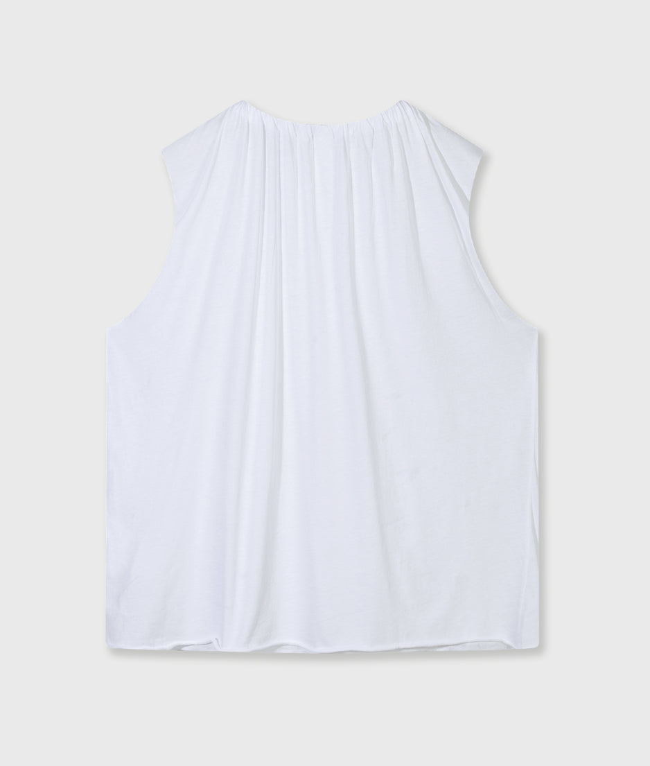 pleated top jersey | white