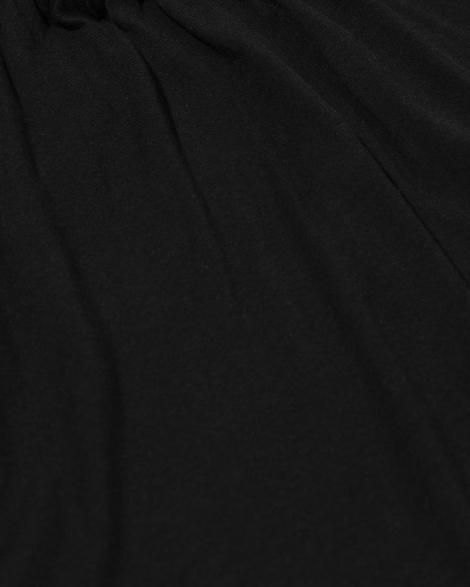 pleated top jersey | black