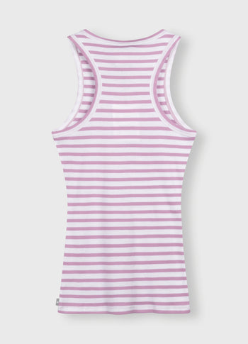 tank top rib stripes | ecru/violet