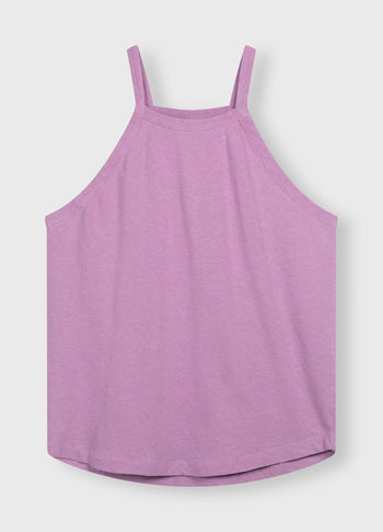 racer top linen cotton | violet