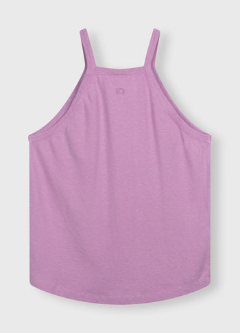 racer top linen cotton | violet