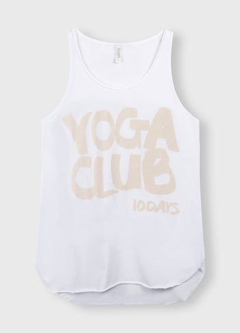 tank top yoga club | white