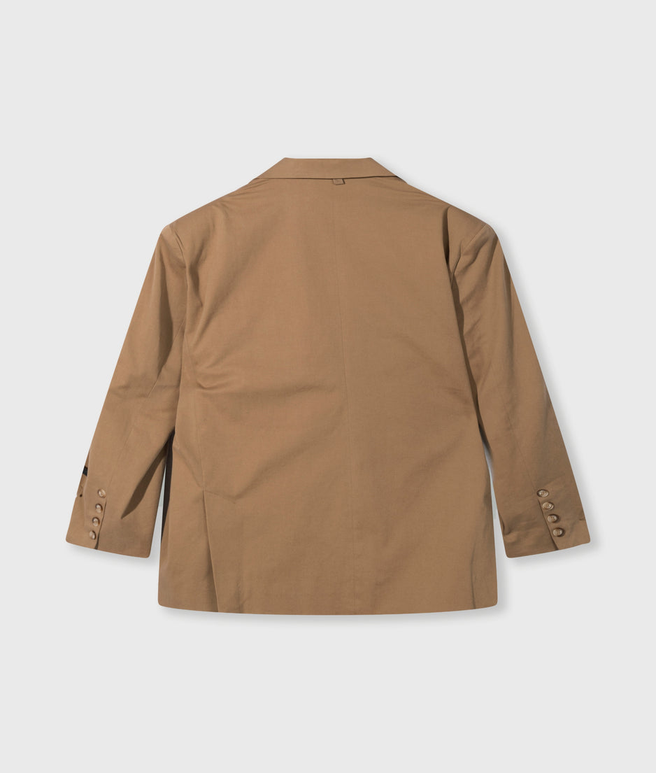 oversized blazer twill | cedar brown