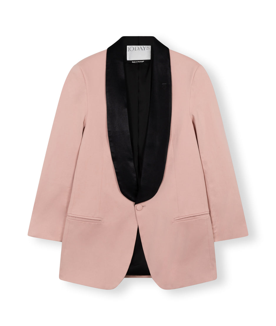 smoking blazer | dusty peach