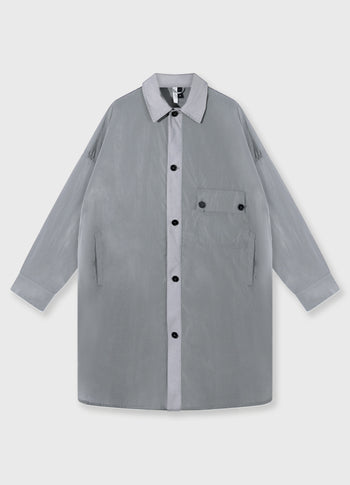 oversized shirt jacket | light graphite