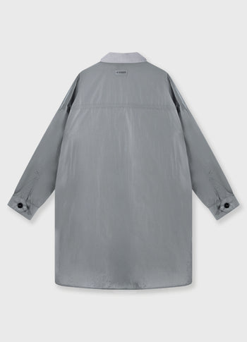 oversized shirt jacket | light graphite
