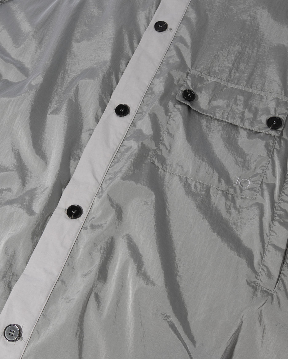 oversized shirt jacket | light graphite