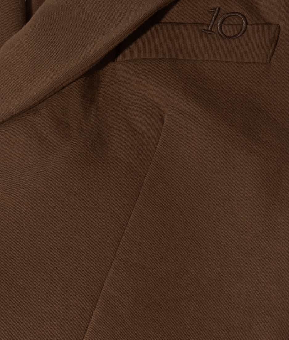 sleeveless blazer | dark truffle