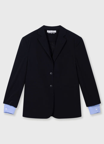 travel blazer dubbele manchet | black