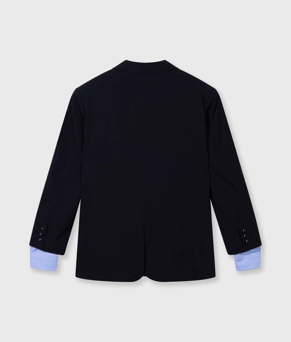 travel blazer dubbele manchet | black
