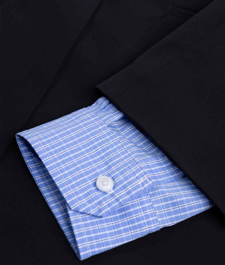 travel blazer dubbele manchet | black