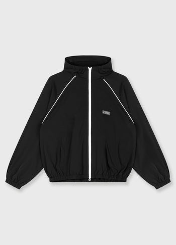 hooded travel jacket | black