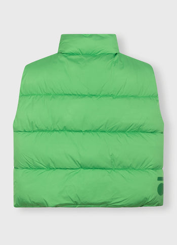 padded vest | apple green