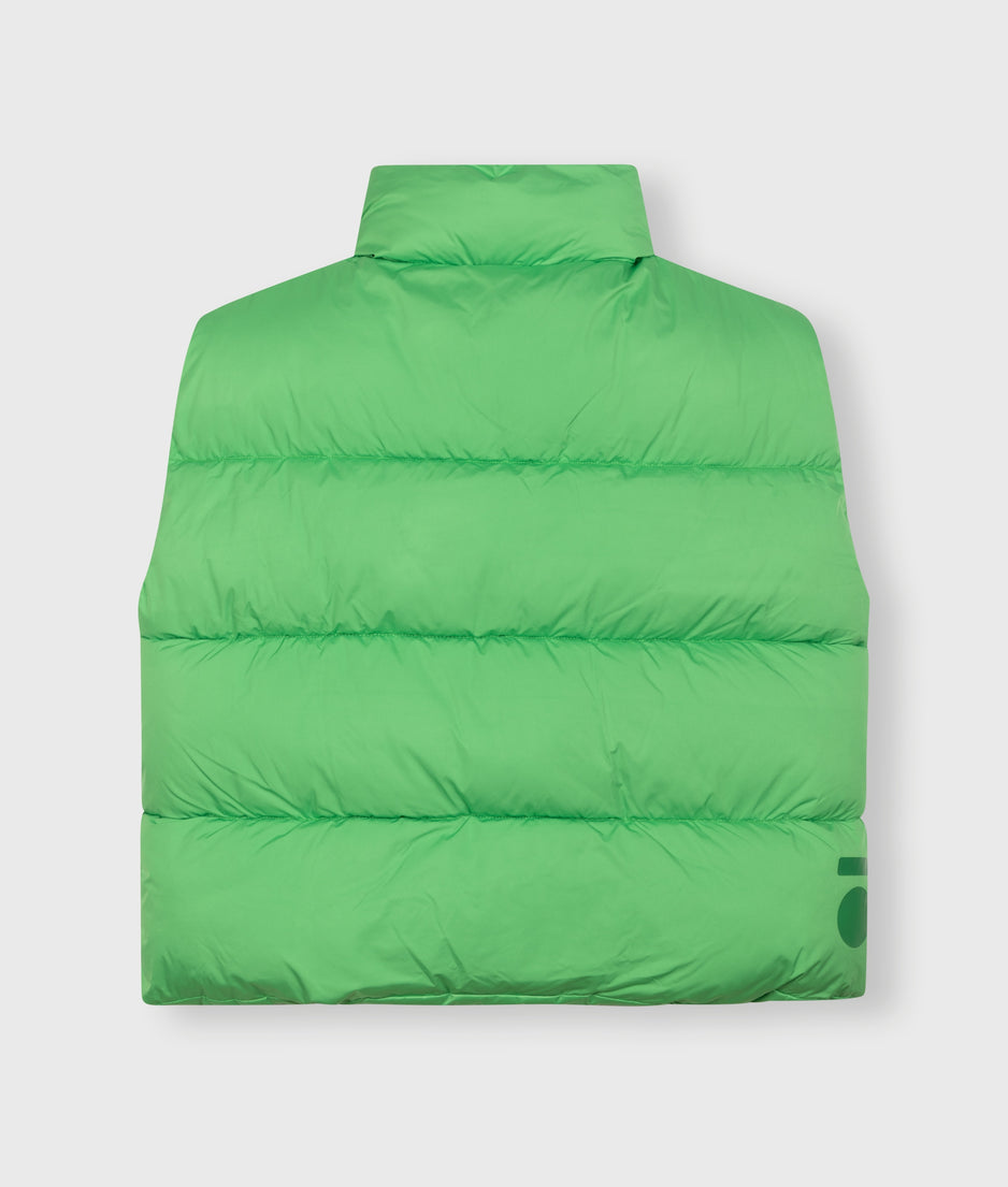 padded vest | apple green