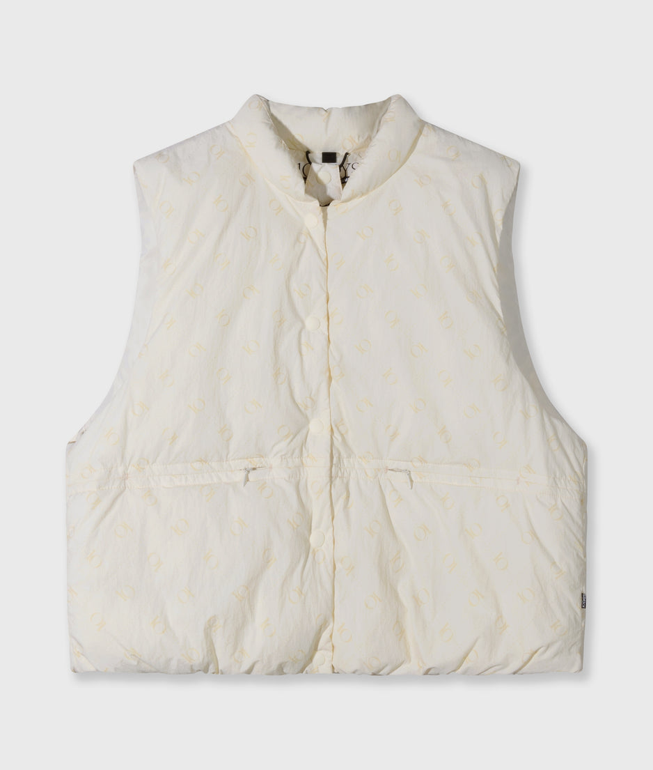 padded vest monogram | pearl