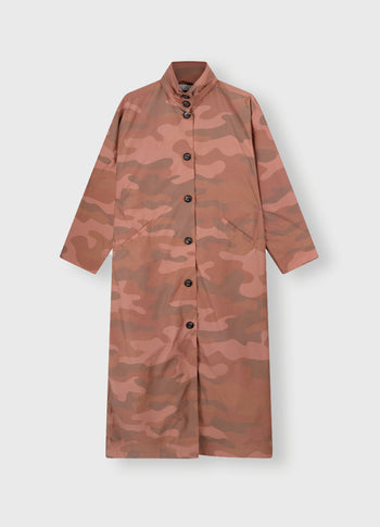 nylon coat camo | saddle brown