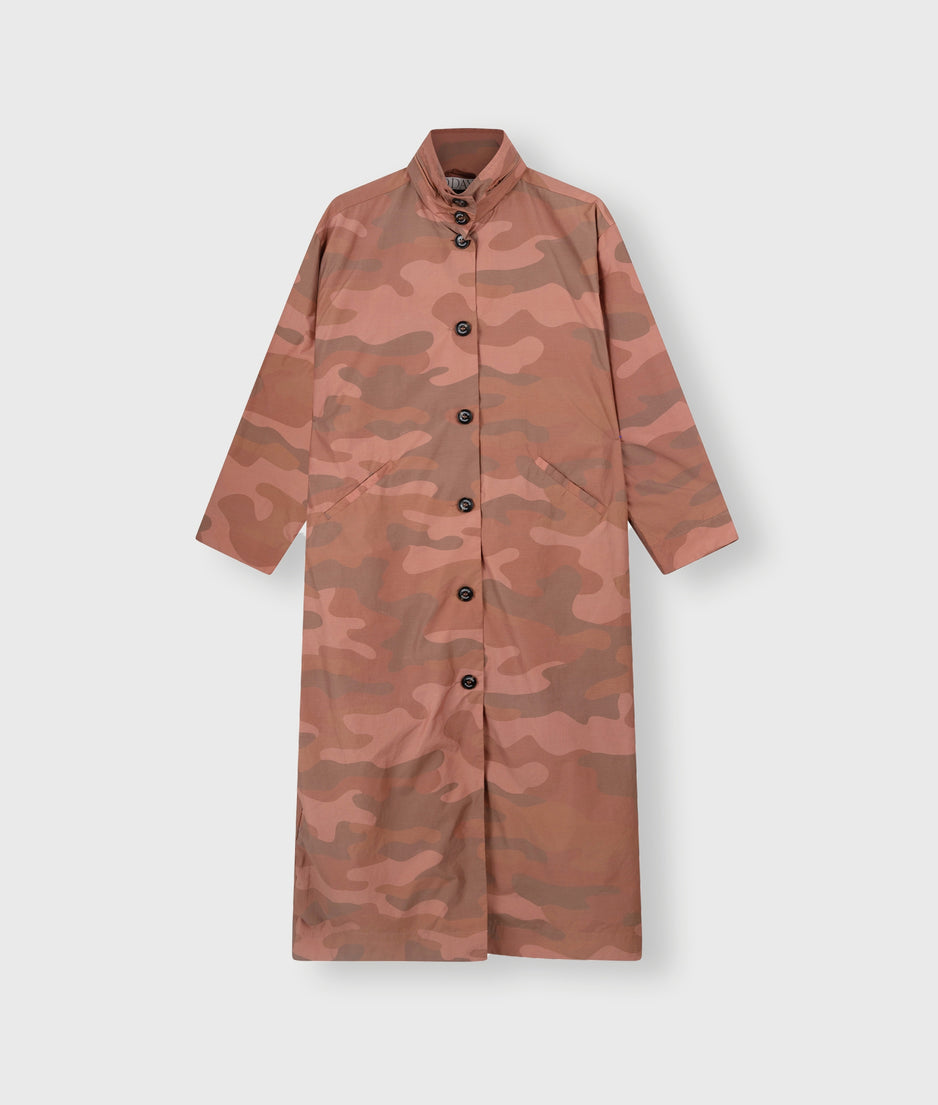 nylon coat camo | saddle brown