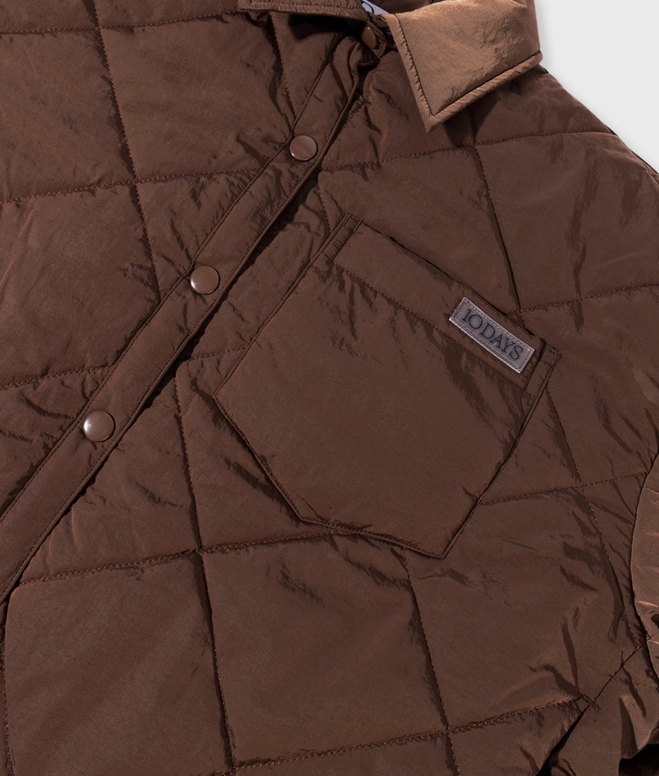 padded jacket | dark truffle