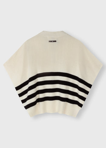 sleeveless sweater knit stripes | light safari