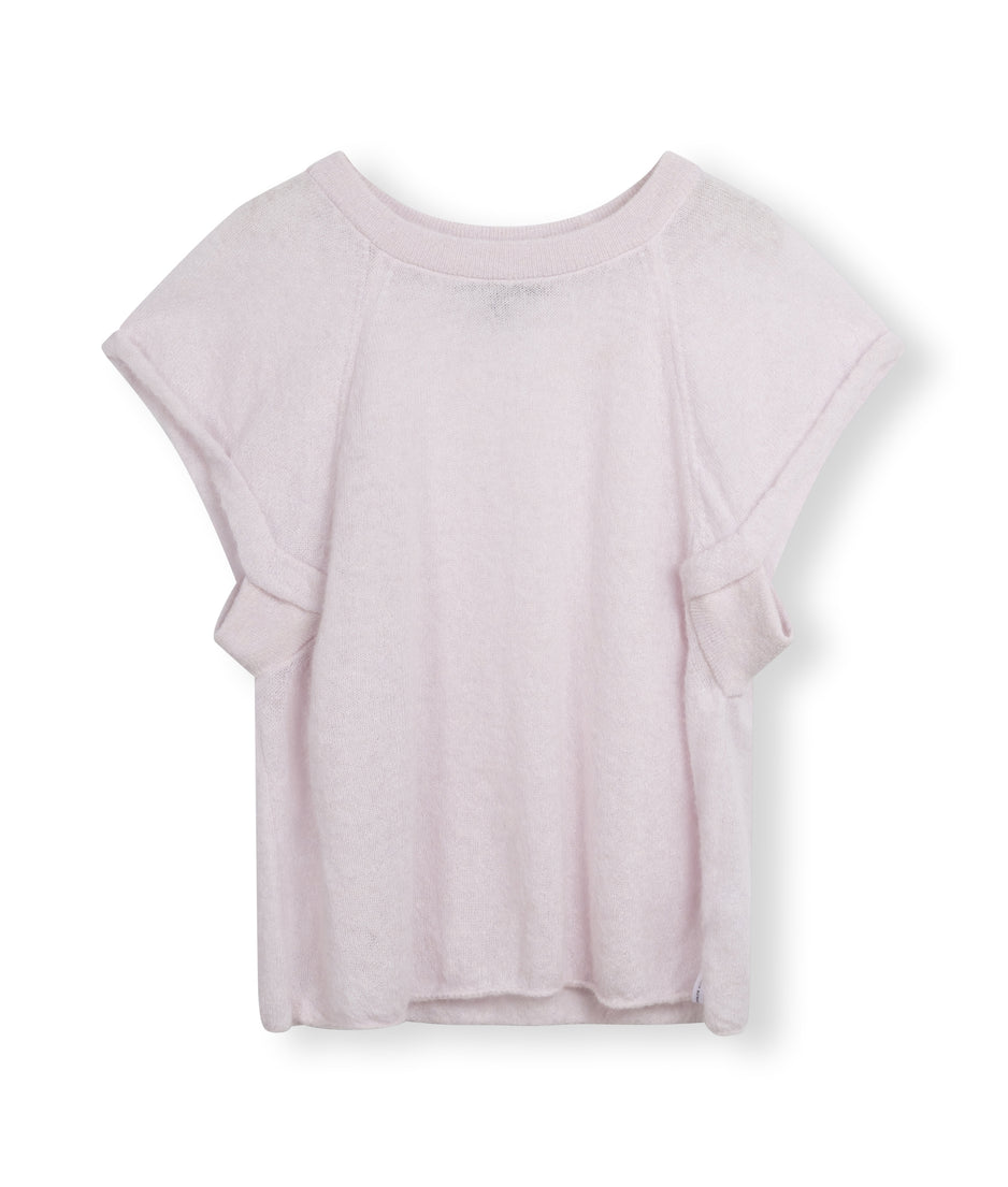 shortsleeve top knit | pale lilac