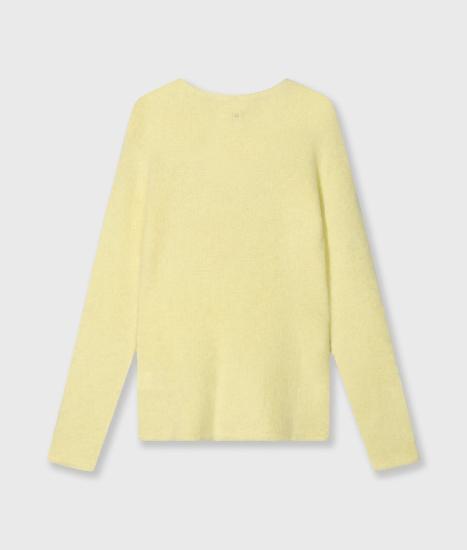 soft knit sweater | pastel yellow