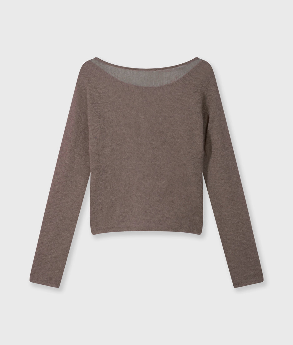 slim knit sweater | moonrock