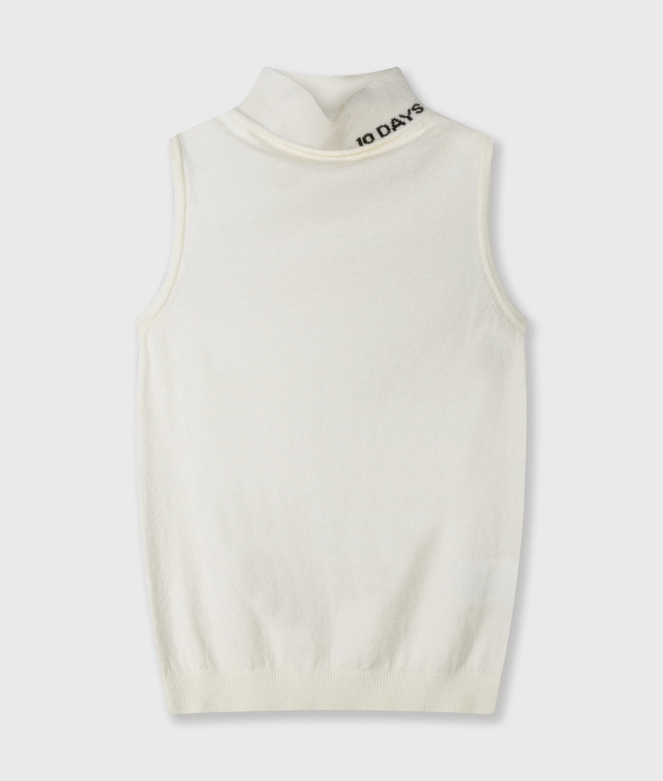 knit singlet | ecru