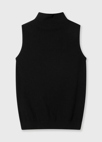 knit singlet | black