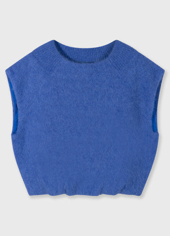 balloon gebreide top | ultramarine