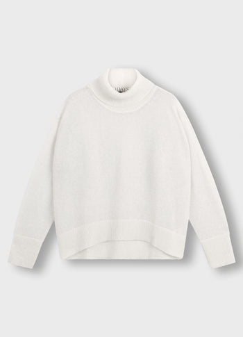 turtleneck sweater knit sparkle | ecru