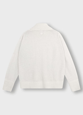 turtleneck sweater knit sparkle | ecru