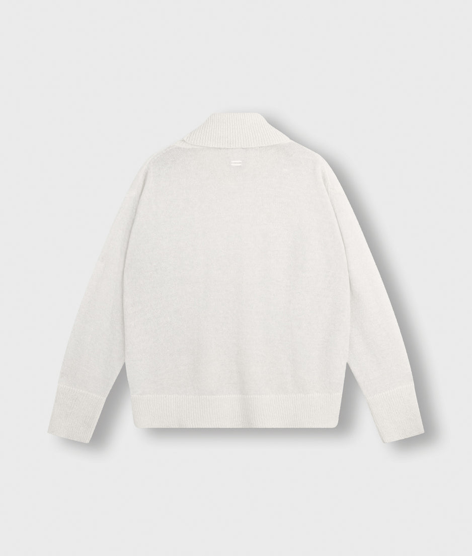 turtleneck sweater knit sparkle | ecru